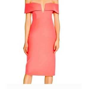 BARDOT Dress Size 6 Small Pink ‎ Watermelon Candice Midi